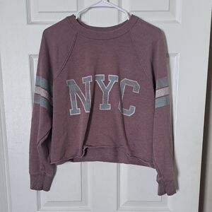 Aerie Mauve NYC Crew Neck Sweater